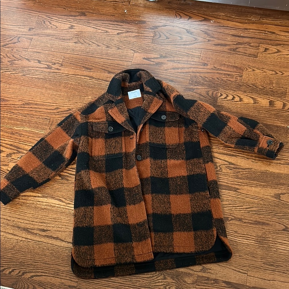 Plaid Orange and Black Jacket